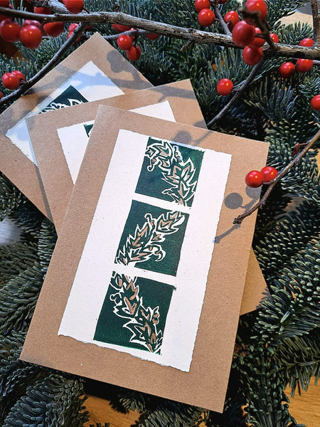 HANDMADE UPCYCLED CHRISTMAS CARD